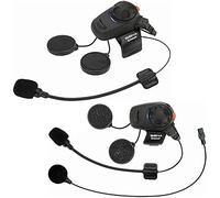 Sena SMH5D-UNIV Kit de Auriculares e intercomunicador Bluetooth para Motos y Scooters con micrófono Universal, Paquete Doble