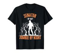Senador de día Zombie de Noche Divertido Halloween Espeluznante Camiseta