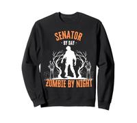 Senador de día Zombie de Noche Divertido Halloween Espeluznante Sudadera