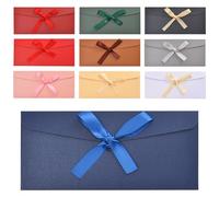 SenaiMy 10 Piezas Sobres Colores Carta Sobres con Cintas, Vintage Sobres, Sobres de Regalo, Sobres de Dinero para Cartas para Invitaciones Boda Cumpleaños (22x11cm) (Sobre)