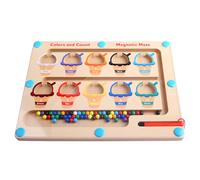 SenaiMy Juego Laberinto, Laberinto Juguetes, Madera Laberinto Juguetes, Laberinto de Colores y Números, Juguetes para Motricidad Fina, Juego de Combinación de Colores & Clasificación