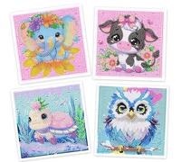 SenaiMy - Kit de pintura de diamante para niños, pintura de diamante para niños, pintura de diamantes, 5D, para decoración de pared, cruz bordado, artesanía en cruz