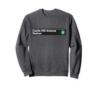 Señal 6 del tren del metro de Castle Hill Ave, Bronx, Nueva York Sudadera