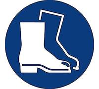 Señal Adhesiva 10 Unidades Uso Obligatorio De Botas Adhesivo de Vinilo 9 cm Diametro - RD28605 | NORMALUZ