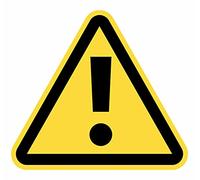 Señal Adhesiva Advertencia General 5 uds de 15cm Pegatina Triangulo Amarillo con Exclamación (15 cm, Advertencia General)