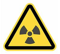 Señal Adhesiva Advertencia Riesgo de Radiación 12 uds de 7 cm Pegatina Triangulo Amarillo Señalización Peligro (7 cm, Radiación)