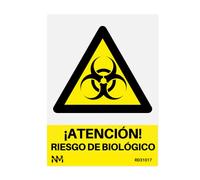Señal Adhesiva ¡Atención! Riesgo De Biológico Adhesivo de Vinilo 10x15 cm - RD36617 | NORMALUZ