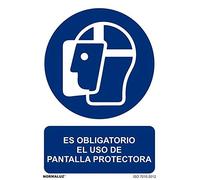 Señal Adhesiva Es Obligatorio El Uso de Pantalla Protectora Adhesivo de Vinilo 20X30 cm - RD20608 | NORMALUZ