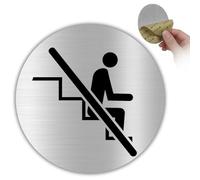 Señal Adhesiva No Sentarse - Grosor 0,8 mm - Diámetro Ø 100 mm - Aluminio - Señal Prohibido Sentarse - Cartel Adhesivo No Sentar (No Sentar)