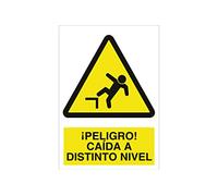 SEÑAL ADHESIVO 148X105MM, (¡peligro! caída a distinto nivel)