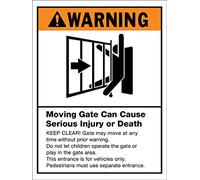 Señal Advertencia Advertencia: Una Puerta En Movimiento Puede Causar Lesiones Graves O La Muerte. Decorativo Cartel Metálico Duradero Estaño Pared Señal para Cocina Bar Sala De Estar 20X30Cm