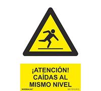 Señal ¡Atención! Caídas Al Mismo Nivel (tintas UV) SEKURECO