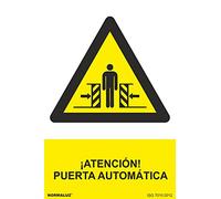 Señal ¡Atención! Puerta Automática, con tintas UV SEKURECO