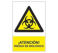 Señal ¡Atención! Riesgo De Biológico Aluminio 0,5 mm 30x40 cm - RD31917 | NORMALUZ