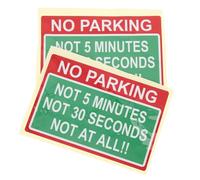 Señal Autoadhesiva de Prohibido Estacionar Pvc Verde 2 Piezas