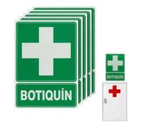 Señal Botiquín, Señal luminiscente Botiquín, fotoluminiscentes, Cumple normativa ISO - UNE, CTE, RIPCI nueva ley, PVC 0,7mm, Clase B 800 min de atenuación, ISO 9001 -RIPCI, 21 x 30 cm, 10 unidades