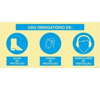 Señal compuesta - Fotoluminiscente 2F. (Aplicación de suspensión) 600x300mm