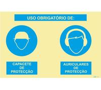 Señal compuesta - Fotoluminiscente 2F. Hice. (90º con la Pared) 400x300mm