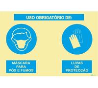 Señal compuesta - Fotoluminiscente 2F. Hice. (90º con la Pared) 400x300mm