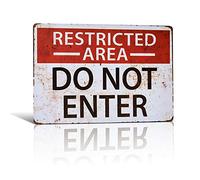 Señal con texto en inglés "Do Not Enter", estilo vintage, con texto en inglés "Man Cave Sign