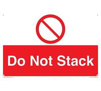 Señal con texto en inglés "Do Not Stack", 300 x 200 mm, A4L