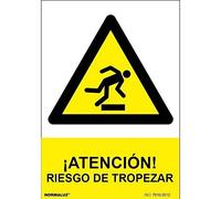 Señal con tintas UV ¡Atención! Riesgo de Tropezar SEKURECO