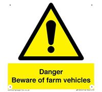 Señal "Danger Beware of Farm", 100 x 100 mm, S10