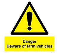 Señal "Danger Beware of Farm", 400 x 400 mm, S40