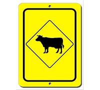Señal de advertencia BDTS de la carretera del ganado de ganado, señal de advertencia de estaño de 20 x 30 cm
