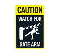 Señal de advertencia con el brazo de la puerta, señales de metal de seguridad para el hogar, negocios, interiores, carretera, patio, garaje, calle, pared, precaución, decoración personalizada, 8 x 12