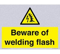 Señal de advertencia con texto en inglés "Beware of Weld", 200 x 150 mm, A5L