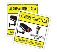 Señal de advertencia de 2 piezas señal de control señal de vigilancia de aluminio 20x30 cm