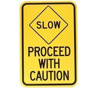 Señal de advertencia de control de tráfico, letrero de metal de aluminio de 12 x 8 pulgadas