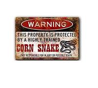 Señal de advertencia de metal con texto en inglés "Corn Snake Accessories", 20,3 x 30,5 cm