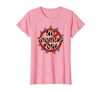 Señal de Advertencia de No Touching Zone Not Friendly Do Not Touch Camiseta, Mujer, Rosado, XXL