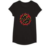 Señal de Advertencia de No Touching Zone Not Friendly Do Not Touch Camiseta, Niñas, Negro, Mediano