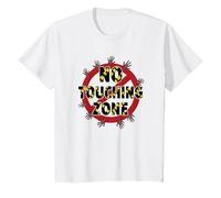 Señal de Advertencia de No Touching Zone Not Friendly Do Not Touch Camiseta, Niños, Blanco, 10 años