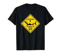 Señal de advertencia de parodia de natación de baño tiburón Camiseta