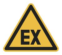 Señal de advertencia de peligro advertencia de atmósfera potencialmente explosiva, UE 10 unid.