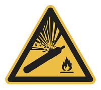 Señal de advertencia de peligro advertencia de bombonas de gas, UE 10 unid.