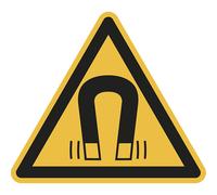 Señal de advertencia de peligro advertencia de campo magnético, UE 10 unid.