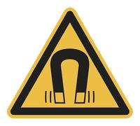 Señal de advertencia de peligro advertencia de campo magnético, UE 10 unid.