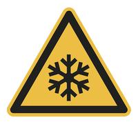 Señal de advertencia de peligro advertencia de frío, UE 10 unid.