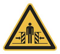 Señal de advertencia de peligro advertencia de peligro de aplastamiento, UE 10 unid.