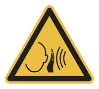 Señal de advertencia de peligro advertencia de ruido alto emitido súbitamente, VE 10 unid.