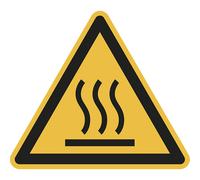 Señal de advertencia de peligro advertencia de superficie caliente, UE 10 unid.