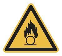 Señal de advertencia de peligro advertencia de sustancias comburentes, UE 10 unid.