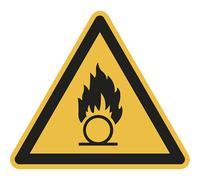 Señal de advertencia de peligro advertencia de sustancias comburentes, UE 10 unid.