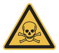 Señal de advertencia de peligro advertencia de sustancias tóxicas, UE 10 unid.