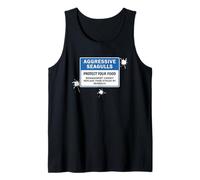 Señal de advertencia de precaución de gaviota Camiseta sin Mangas